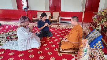 \'อรชร เชิญยิ้ม\'จับมือ\'กำนันเฟิร์ส\'ทำบุญใหญ่\'วัดโคกพุทรา\'อ่างทองเสริมมงคลชีวิต