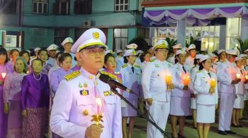 สัตหีบจัดพิธี ‘ถวายราชสักการะ-จุดเทียนชัยฯ’ เนื่องในวันเฉลิมพระชนมพรรษาฯ