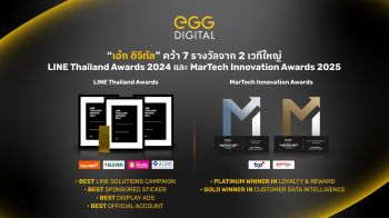 “เอ้ก ดิจิทัล” คว้า 7 รางวัลจาก 2 เวทีใหญ่  ตอกย้ำผู้ให้บริการด้าน MarTech Solution