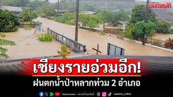 เชียงรายอ่วมอีก! ฝนตกหนักน้ำป่าไหลหลาก ท่วมพื้นที่อำเภอ\'พญาเม็งราย-เวียงชัย\'