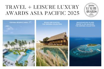 เซ็นทารา ฉลองความสำเร็จ จากเวที Travel + Leisure Luxury Awards Asia Pacific 2025 3 โรงแรมในเครือ ติดอันดับระดับภูมิภาค จากหนึ่งในนิตยสารท่องเที่ยวชั้นนำของโลก