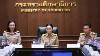 ‘นฤมล-ลิณธิภรณ์-เทวัญ’ เข้ารับตำแหน่งวันแรกใน ศธ.