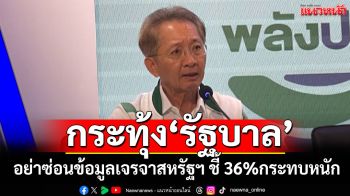 \'ธีระชัย\'เตือน รบ.อย่าซ่อนข้อมูลเจรจาสหรัฐ ชี้ 36%กระทบไทยหนัก ศก.จะพังเพราะช้า-ไม่โปร่งใส