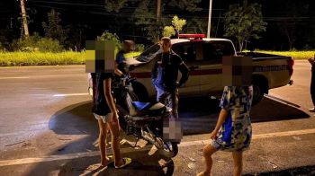 ตร.เมืองกาฬสินธุ์-ปล่อยแถวกวดขัน \'แว้นรถเสียงดัง\' พร้อมเข้มด่านสกัดยาเสพติด