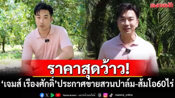 ราคาสุดว้าว! \'เจมส์ เรืองศักดิ์\'ประกาศขายสวนปาล์ม-ส้มโอ 60 ไร่ที่ปากพนัง