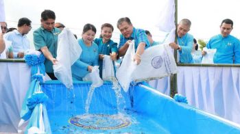 ประมงอำนาจเจริญ \'ปล่อยพันธุ์สัตว์น้ำ\' เนื่องในโอกาส \'วันแม่แห่งชาติ\'