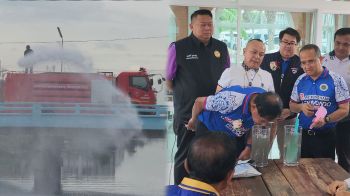 ปทุมธานีทดสอบ ‘นวัตกรรมบำบัดน้ำเสีย’ ผู้ว่าฯ-นายก อบจ. ยืนยันกลิ่นลดลงจริง