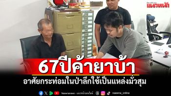 จับชาย67ปีค้ายาบ้า อาศัยกระท่อมในป่าลึก ใช้เป็นแหล่งมั่วสุม