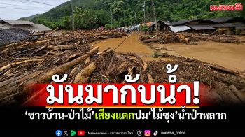 ‘ชาวบ้านผาบ่อง-ป่าไม้’เสียงแตก! ปม‘ไม้ซุง’ไหลมากับน้ำป่าหลาก
