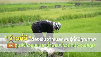 \'ศมข.ชัยภูมิ\'ยกระดับการทำนาของศูนย์ข้าวชุมชนข้าวยั่งยืนบ้านท่าคร้อ พัฒนาการปลูกข้าวอย่างยั่งยืน