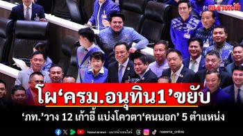 โผ‘ครม.อนุทิน1’ขยับ! ‘ภท.’วาง 12 เก้าอี้ แบ่งโควตา‘คนนอก’ 5 ตำแหน่ง