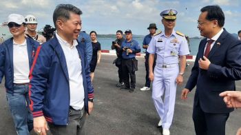 เอกอัครราชทูตจีนประจำประเทศไทยร่วมต้อนรับเรือรบยักษ์ 2 ลำ‘ฉีจี้กวง-อี้เหมิงซาน’ที่มาเยือนไทย 5 วัน
