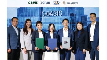 สิงห์เอสเตท จับมือ ttb - CBRE เช่าพื้นที่สำนักงาน S-OASIS