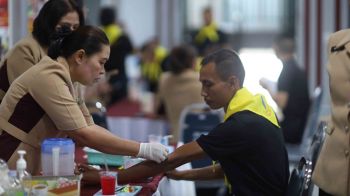 ตร.กาฬสินธุ์ร่วมใจ! บริจาคโลหิตถวายพระราชกุศล ‘สัตตมวาร’ แด่สมเด็จพระพันปีหลวง