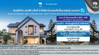 แสนสิริ – กรุงไทย เตรียมออก หุ้นกู้ดิจิทัลแสนสิริ