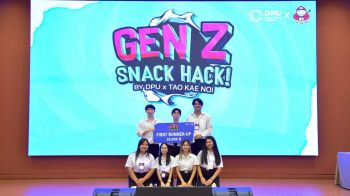 DPU จับมือเถ้าแก่น้อย เปิดเวที Gen Z Snack Hack เฟ้นหานักสร้างสรรค์รุ่นใหม่-ทีมบูโกกิ by ปทุม จากคณะการท่องเที่ยวและการโรงแรมคว้ารองชนะเลิศอันดับ 1