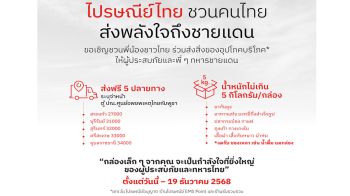 ไปรษณีย์ไทย เปิด ‘ตู้ ปณ.ศูนย์อพยพเหตุไทย–กัมพูชา\'