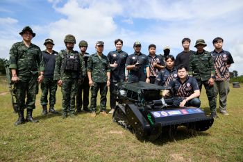 มจพ.พัฒนาหุ่นยนต์อัจฉริยะกวาดล้างทุ่นระเบิดสำเร็จ เตรียมส่งมอบเสริมภารกิจปกป้องชายแดนไทย–กัมพูชา