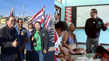 \'หมอวรงค์\'ร่วมโบกธงส่งร่าง\'จ่าเริง\' พร้อมให้กำลังใจทหารแนวหน้า-ปชช.ในศูนย์อพยพ