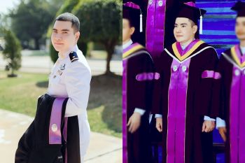 ‘หมวดตรีสันติ’นักบริหารงานสืบสวนสอบสวน ส่วนงานสืบสวนสอบสวน สำนักจเร เข้ารับ พระราชทานปริญญาบัตร