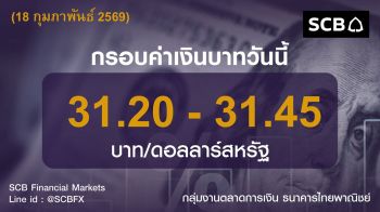 ค่าเงินบาท ประจำวันที่ 18 กุมภาพันธ์ 2569
