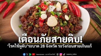 เตือนสายซอยจุ๊-ลาบดิบ เช็กอาการ ต้นปี 69 ป่วยพุ่ง 49 ราย ดับแล้ว 3 ราย