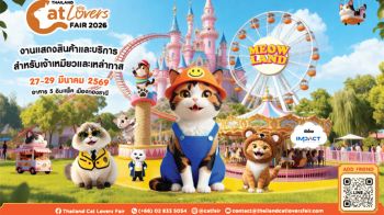 ปักหมุดเตรียมเช็คอิน Thailand Cat Lovers Fair 2026  เริ่ม 27-29 มี.ค.69 อิมแพ็ค เมืองทองธานี