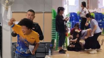 เกณฑ์ทหารนครพนมคึกคัก! ลุ้นระทึกทำกองเชียร์เป็นลม