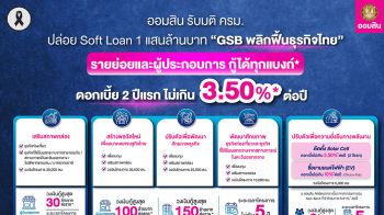 ออมสิน ปล่อยสินเชื่อ Soft Loan 1 แสนล้าน ดันเม็ดเงินเสริมสภาพคล่องหมุนเศรษฐกิจ