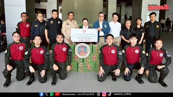 กรมอุทยานฯ​ ขอบคุณ​ คาราบาวกรุ๊ป มอบเครื่องดื่ม 100 ลัง เสริมพลังเจ้าหน้าที่ดับไฟป่า​