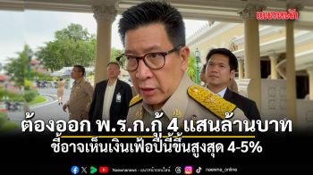 เอกนิติ ย้ำต้องออก พ.ร.ก.กู้ 4 แสนล้านบาท ชี้อาจเห็นเงินเฟ้อปีนี้ขึ้นสูงสุด 4-5%