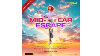 ‘การบินไทย’เปิดตัวแคมเปญ Mid-Year Escape ชวนบินฟูลเซอร์วิซสู่จุดหมายยอดนิยมทั่วโลก