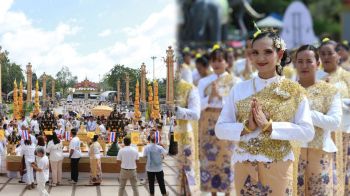 พลังศรัทธากระบี่! งานสมโภชวัดวัดบางโทง-นางรำเกือบ 200 ชีวิตร่วมบวงสรวง