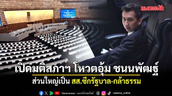 เปิดมติสภาฯ โหวตอุ้ม ชนนพัฒฐ์ ส่วนใหญ่เป็น สส.ซีกรัฐบาล-กล้าธรรม