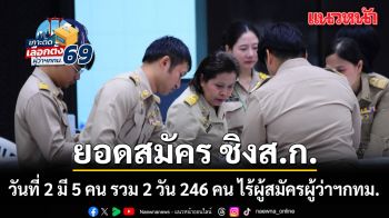 ยอดสมัคร ชิงส.ก. วันที่ 2 มี 5 คน รวม 2 วัน 246 คน ไร้ผู้สมัครผู้ว่าฯกทม.