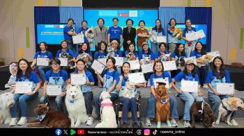 โครงการสุนัขนักบำบัดไทย สร้างผลงาน “ฮีลใจ-ฮีลกาย” พร้อมออกทำประโยชน์แก่สังคม-ผู้ป่วยกลุ่มต่างๆ