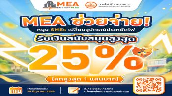 SMEs ห้ามพลาด MEA สนับสนุนค่าอุปกรณ์สูงสุด 25% สมัครได้ถึง 30 มิ.ย.69