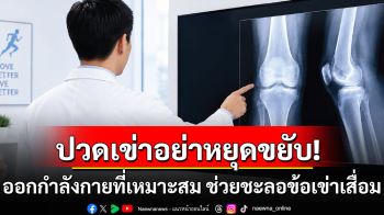 ปวดเข่าอย่าหยุดขยับ! ออกกำลังกายที่เหมาะสม ช่วยชะลอข้อเข่าเสื่อม