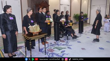 กรมสมเด็จพระเทพฯ พระราชทานพระราชวโรกาสให้ นางชั้น แสงเดือน พร้อมครอบครัว เฝ้า ฯ