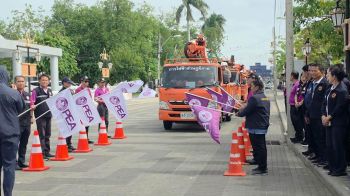 จ.บุรีรัมย์ เร่งจัดระเบียบสายสื่อสาร รับบุรีรัมย์มาราธอนเสริมทัศนียภาพ