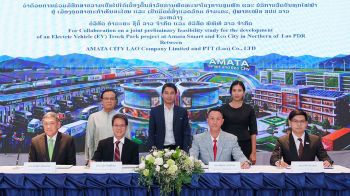 ‘อมตะซิตี้ ลาว’ผนึก‘พีทีที ลาว’ ศึกษาพัฒนา‘EV Truck Park’