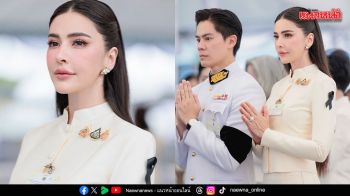 ศรีริต้า-กรณ์ ร่วมทำบุญตักบาตร แจกอาหารพระราชทาน ในพิธีวันเฉลิมพระชนมพรรษา