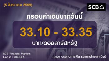ค่าเงินบาท ประจำวันที่ 5 สิงหาคม 2569