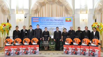 ไทย–เมียนมา ยกระดับความร่วมมือ ทส. ส่งมอบอุปกรณ์ดับไฟป่า เดินหน้าแก้หมอกควันข้ามพรมแดน