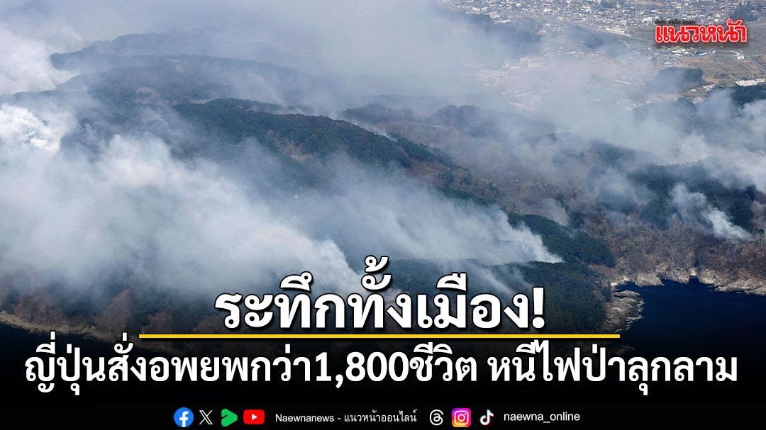 ระทึกทั้งเมือง! ญี่ปุ่นสั่งอพยพกว่า 1,800 ชีวิต หนีไฟป่าลุกลาม