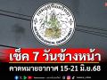 มาแล้ว! กรมอุตุฯคาดหมายอากาศ 7 วันข้างหน้า ตั้งแต่ 15-21 มิ.ย.68