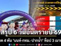 สรุป 6 วันอันตรายปี 2569 คดีเฉียด 4 พัน ‘นนท์-กทม.-ปากน้ำ’ ท็อป 3 เมาแล้วขับ