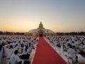 ธรรมยาตรา 1,142 รูป เจริญสมาธิภาวนา‘วัดบางปลา’ อุทิศถวายสมเด็จพระพันปีหลวง