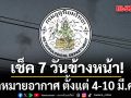 มาแล้ว! กรมอุตุฯคาดหมายอากาศ 7 วันข้างหน้า ตั้งแต่ 4-10 มี.ค.69
