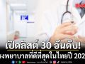 \'บำรุงราษฎร์-สมิติเวชสุขุมวิท\'ผงาด เปิดลิสต์ 30 อันดับโรงพยาบาลที่ดีที่สุดในไทยปี 2026